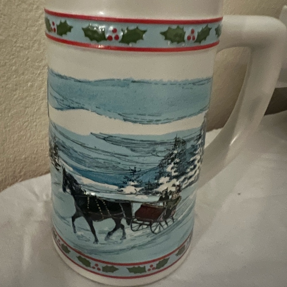 Miller High Life Limited Es Holidat Beer Stein Collectible  Christmas Vintage